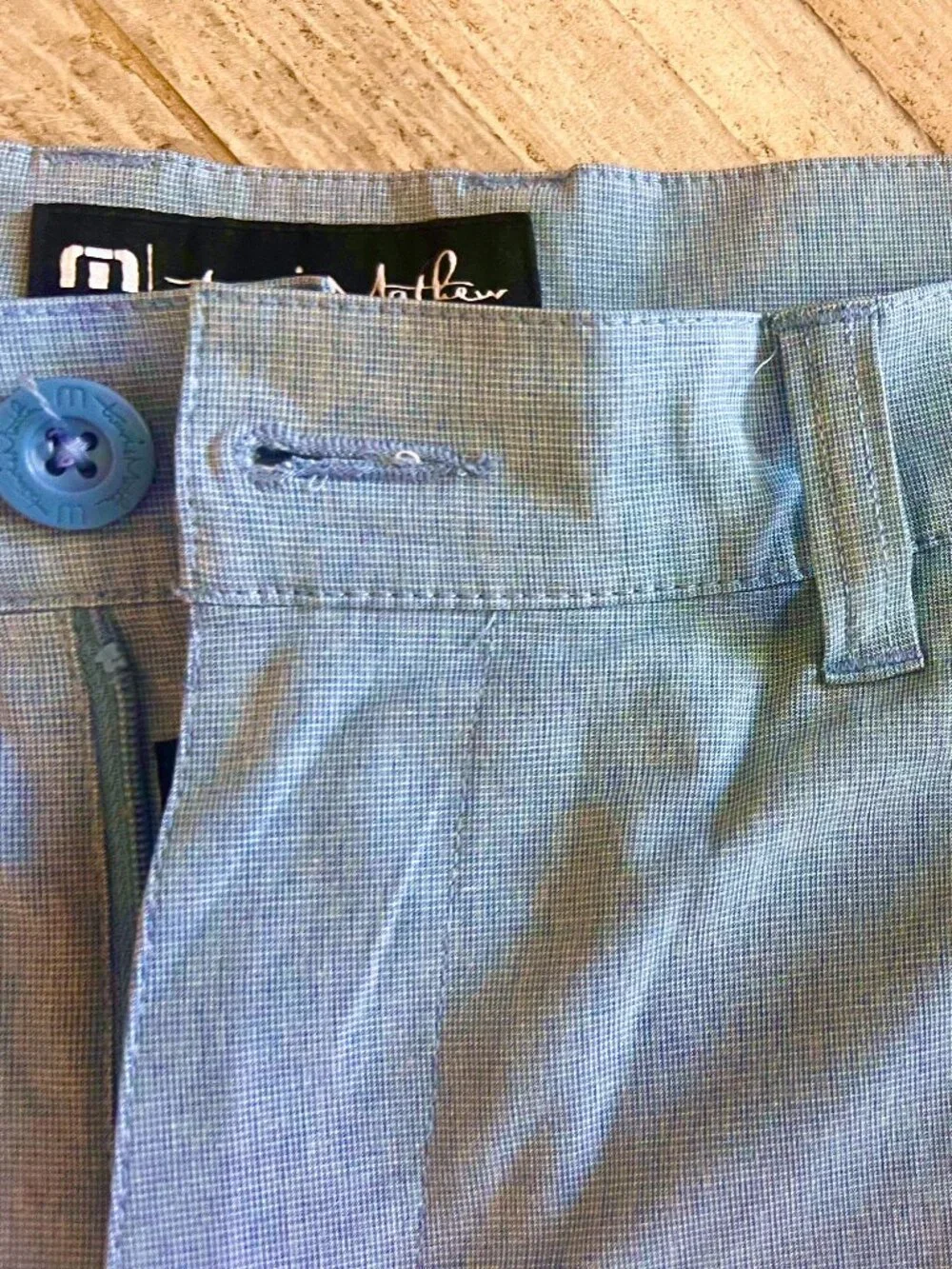 Travis Mathew Blue Golf Shorts - Picture 3 of 5